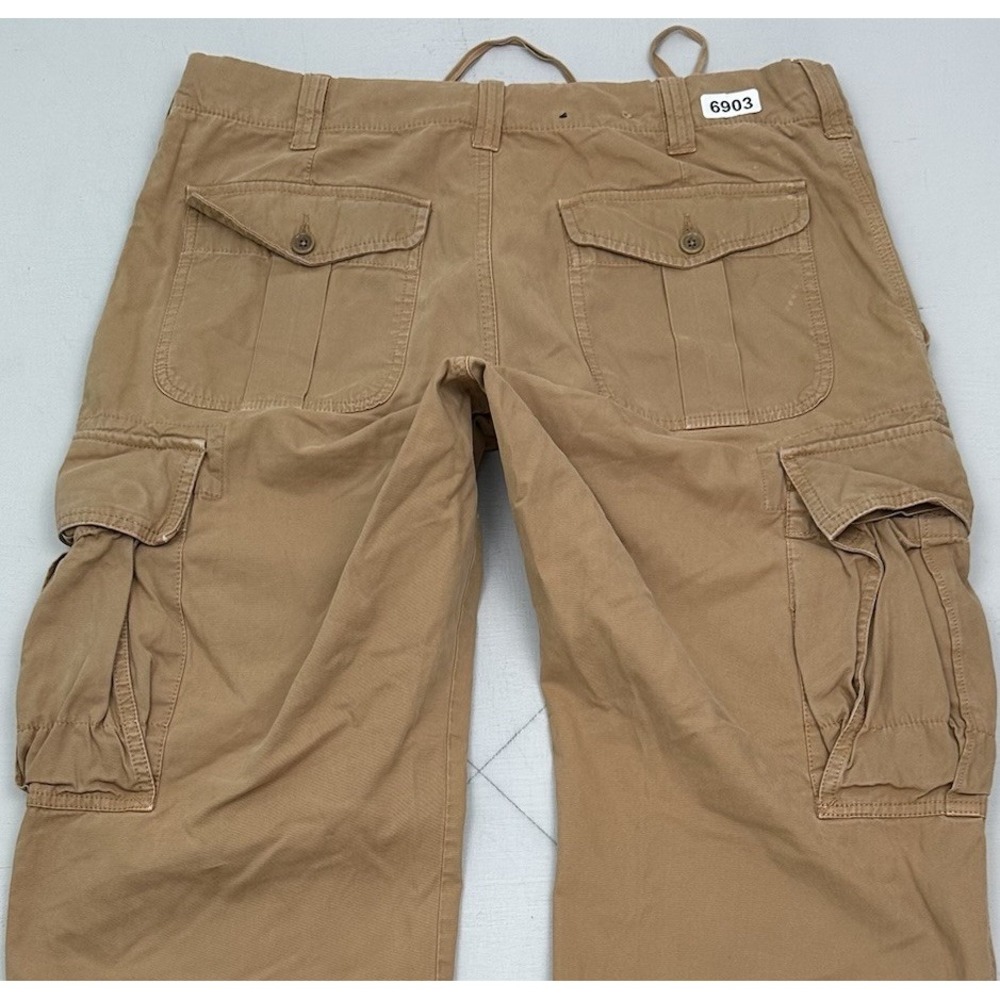 Banana Republic Cargo Pants Men 33x30 Relaxed Khaki Baggy Wide Leg VTG Y2K Beige